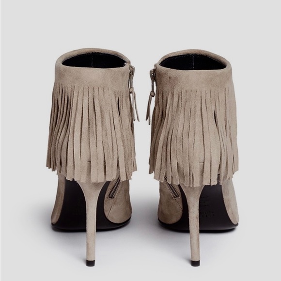 STUART WEITZMAN FRINGETIMES FOSSIL SUEDE BOOTS SIZE 9.5M - Picture 3 of 4